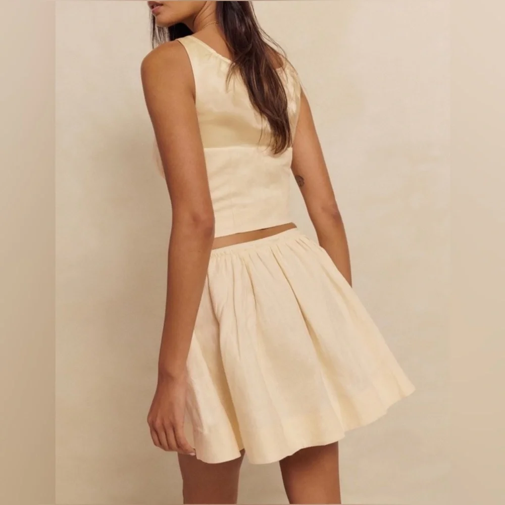 REFORMATION Evy Linen Two Piece Set